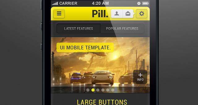 药丸iPhone App UI Kit Psd