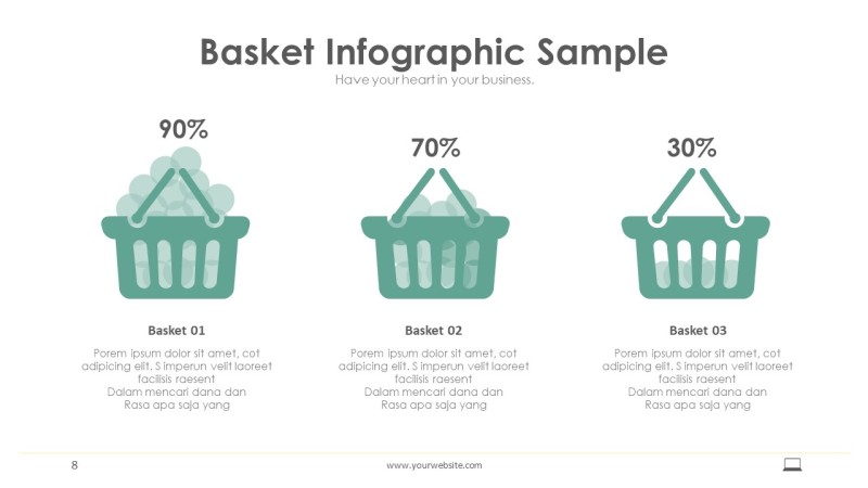 浅墨绿信息可视化PPT图表8