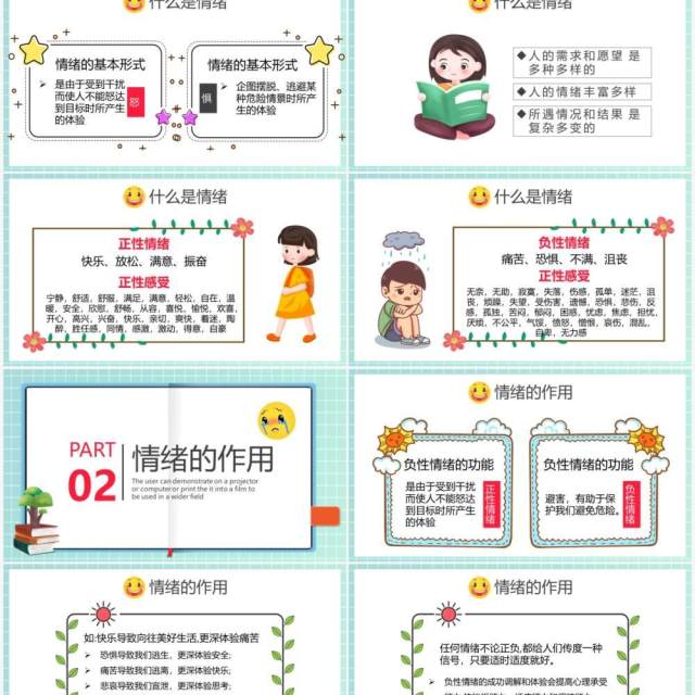 卡通风小学生情绪管理知识学校教育课件动态PPT模板 卡通风小学生情绪管理知识学校教育课件动态PPT模板