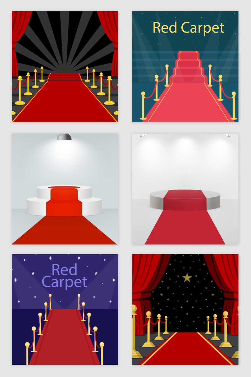 红毯艺术舞台矢量素材