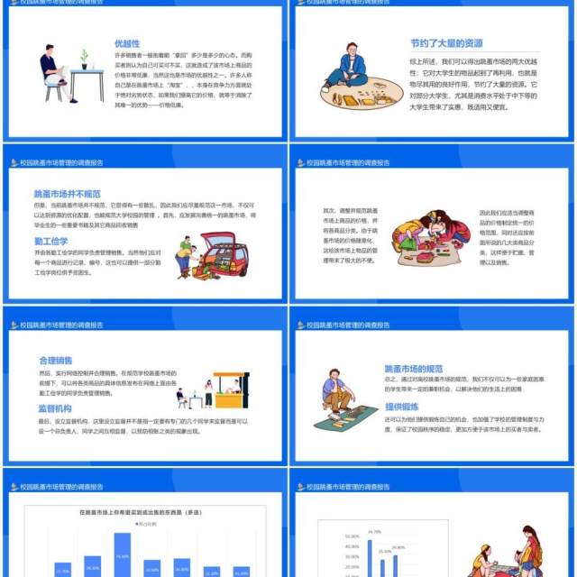 公共关系协会关于校园跳蚤市场管理的调查报告动态PPT模板 公共关系协会关于校园跳蚤市场管理的调查报告动态PPT模板