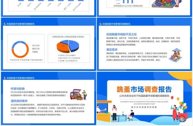 公共关系协会关于校园跳蚤市场管理的调查报告动态PPT模板 公共关系协会关于校园跳蚤市场管理的调查报告动态PPT模板