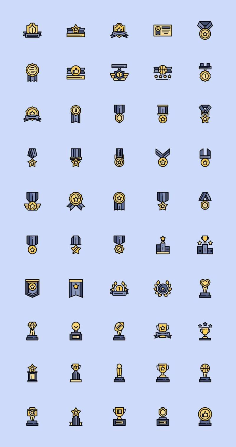 50 枚奖项元素图标