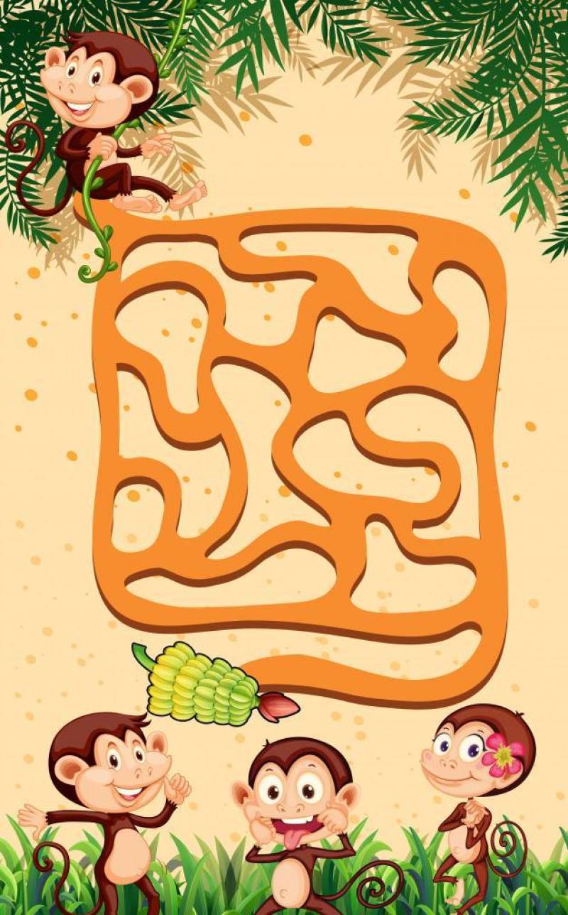 A monkey maze game
