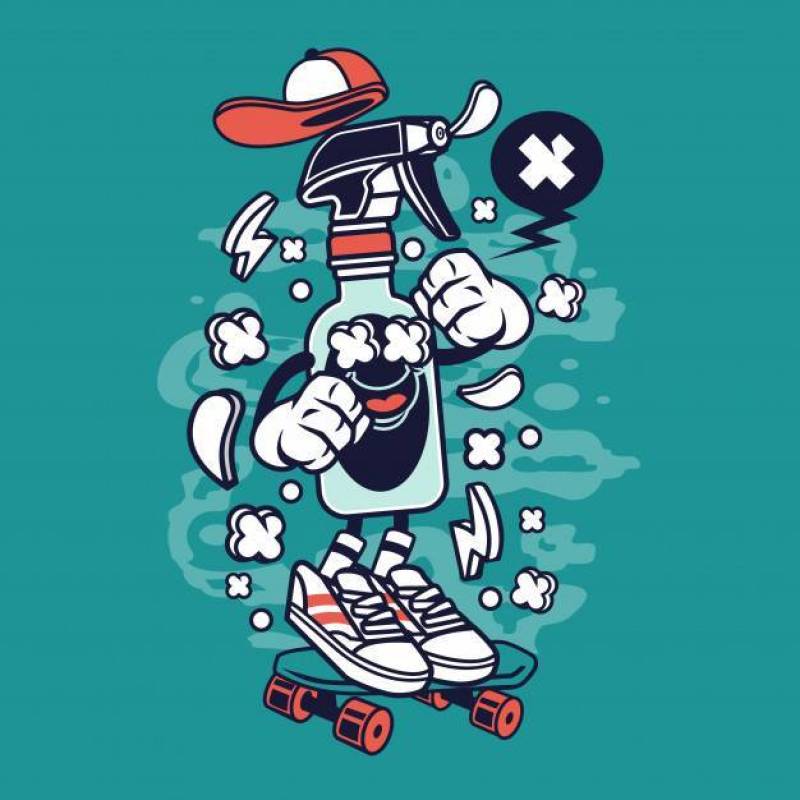 Spray Bottle Cartoon