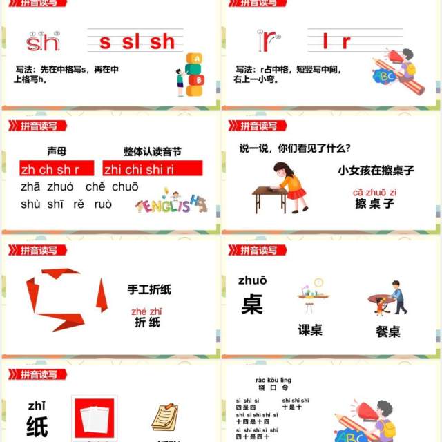 部编版一年级语文上册认读拼音语文课件PPT模板 部编版一年级语文上册认读拼音语文课件PPT模板
