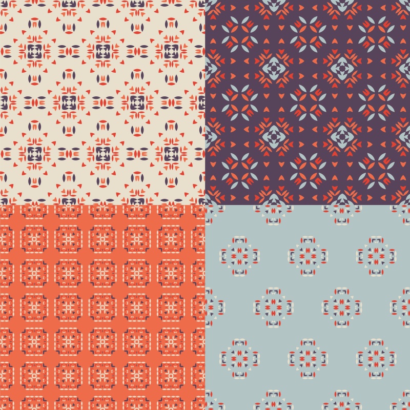 优雅的几何无缝图案集合09