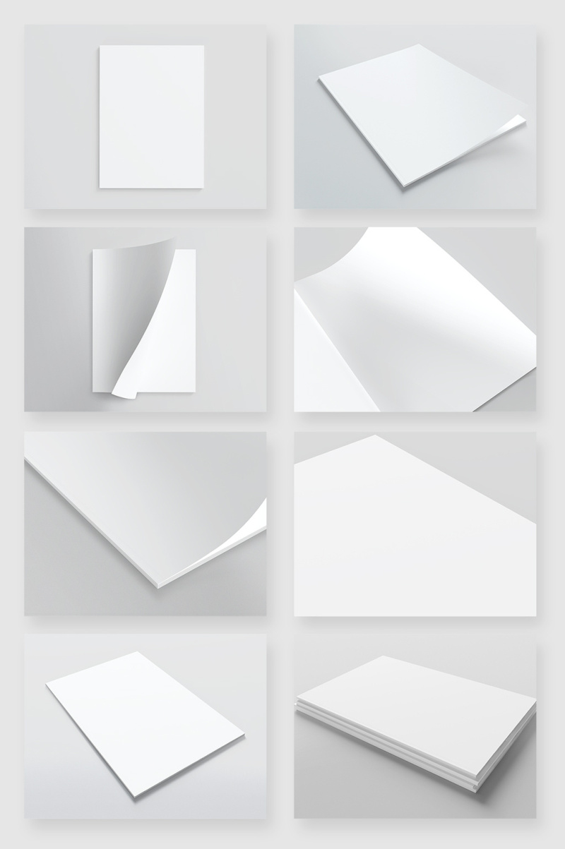 空白画册书刊设计模板贴图样机素材