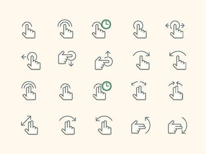 38 Gesture Icons
