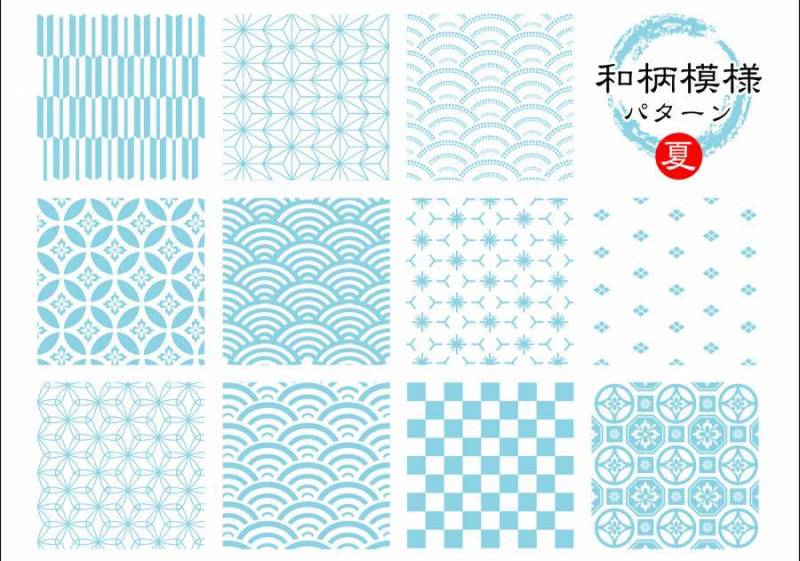 日本图案的夏天