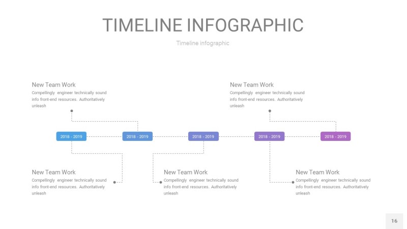 紫蓝色时间轴PPT信息图16