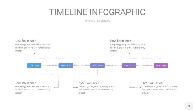 紫蓝色时间轴PPT信息图16