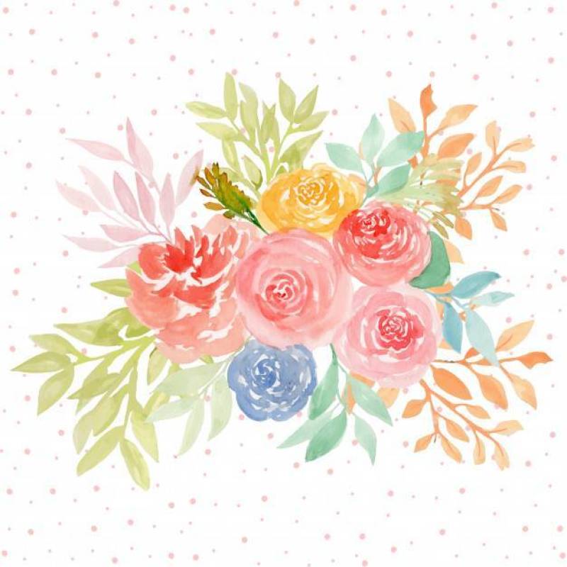 Beautiful Floral Watercolor Background