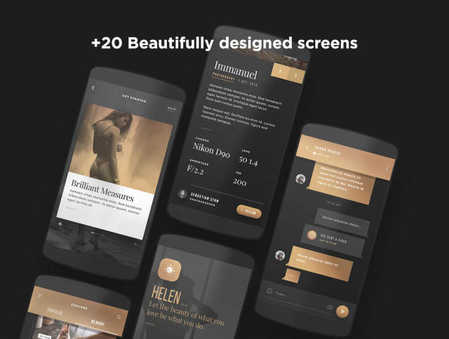 移动产品组合应用程序UI工具包 - 用于Photoshop,Sketch和XD,Helen Android UI工具包 移动产品组合应用程序UI工具包 - 用于Photoshop,Sketch和XD,Helen Android UI工具包