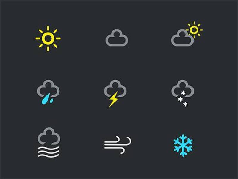 Weather Icons Dark