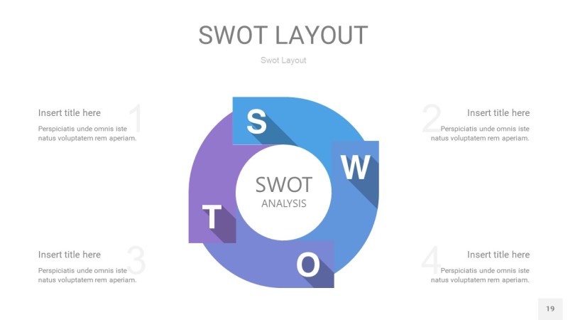 紫蓝色SWOT图表PPT19