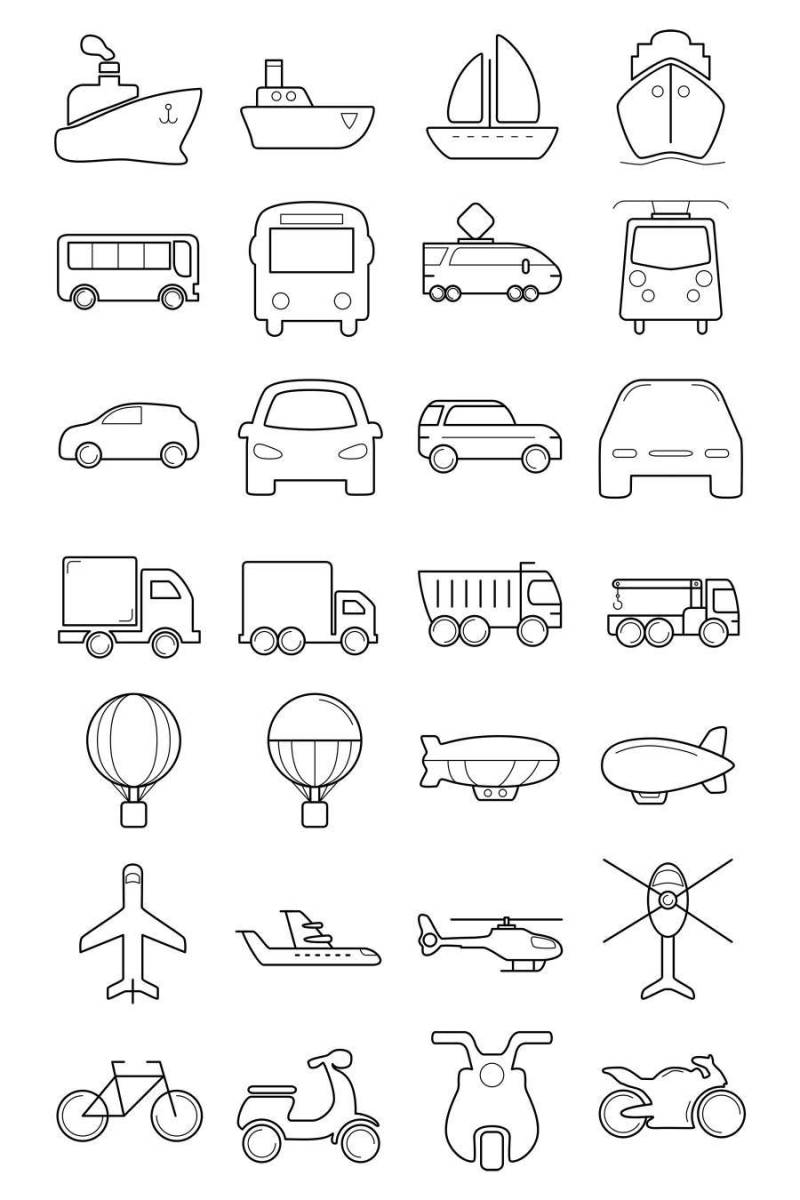 Transport Icon Set