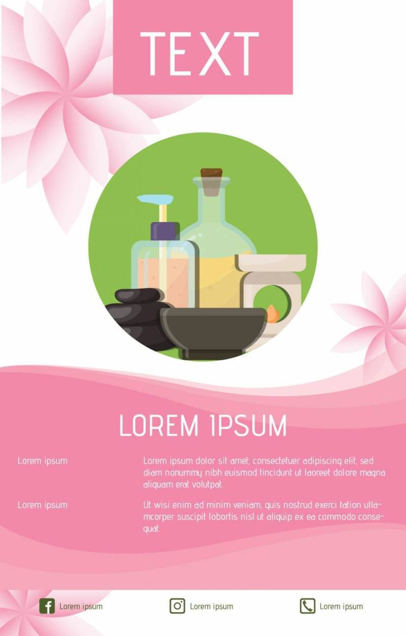 健康和保健小册子矢量模板