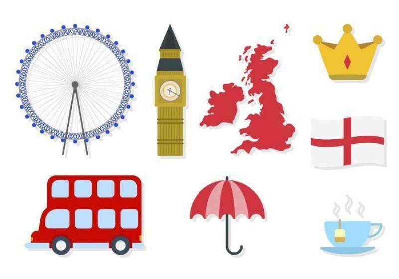 平英国元素矢量