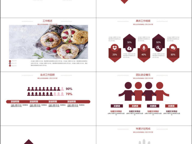 2017年甜品蛋糕美食介绍PPT模板 2017年甜品蛋糕美食介绍PPT模板