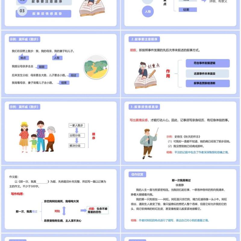 部编版七年级语文上册学会记事PPT模板