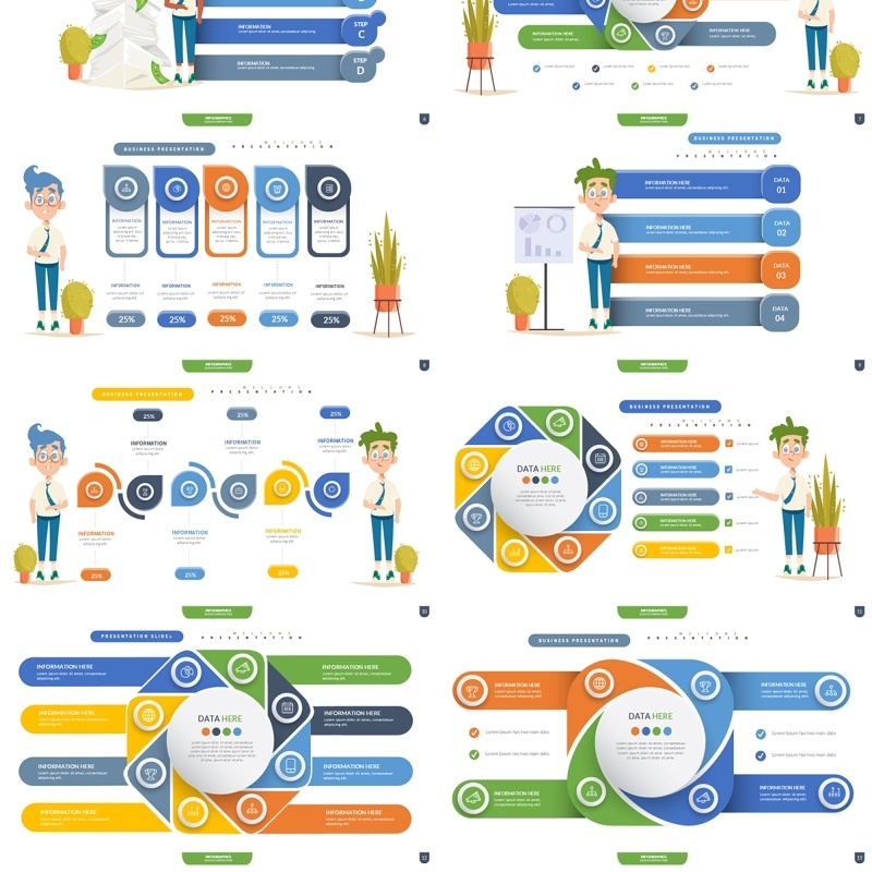 创意信息图表PPT模板Infographic Presentation Templates5