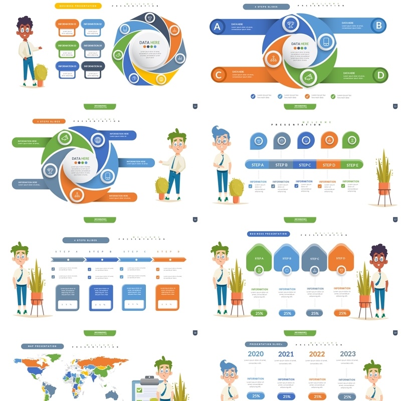 创意信息图表PPT模板Infographic Presentation Templates5