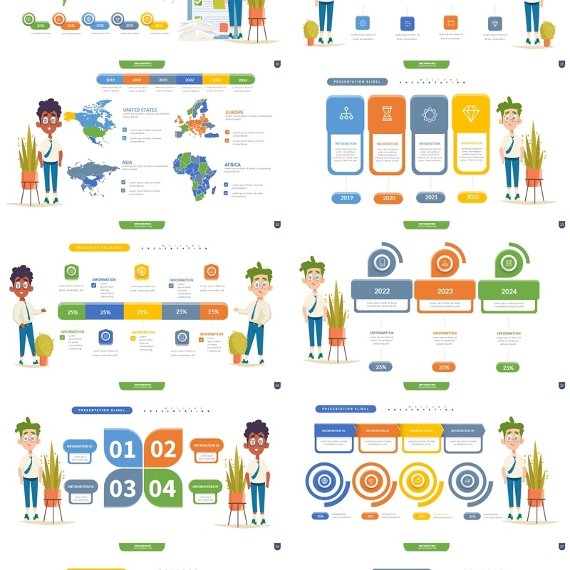 创意信息图表PPT模板Infographic Presentation Templates5