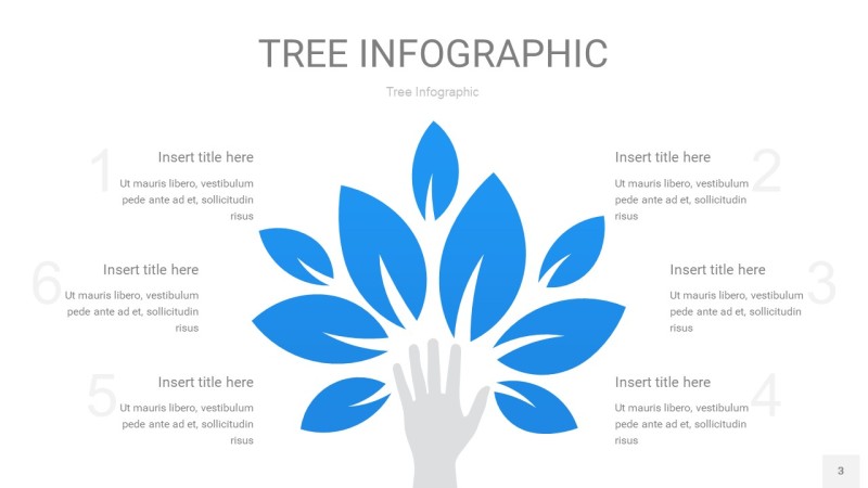 蓝色树状图PPT图表片3