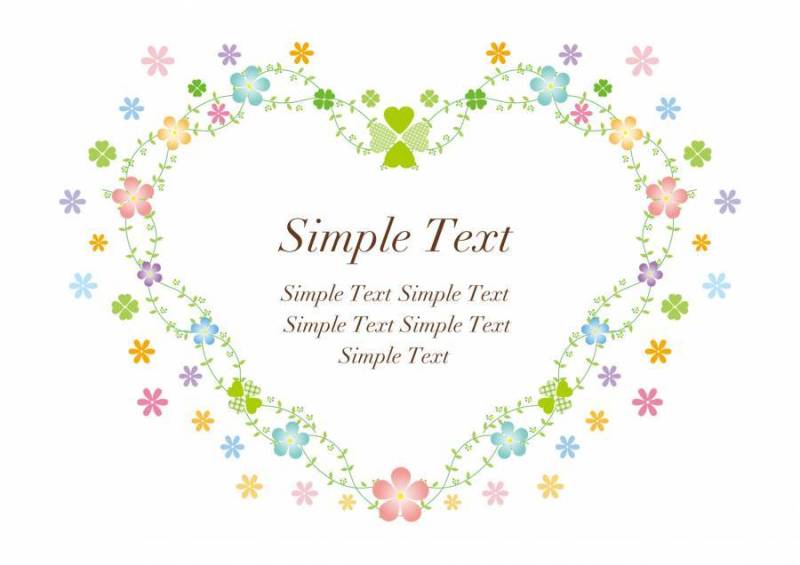 油菜花和花_心_框架