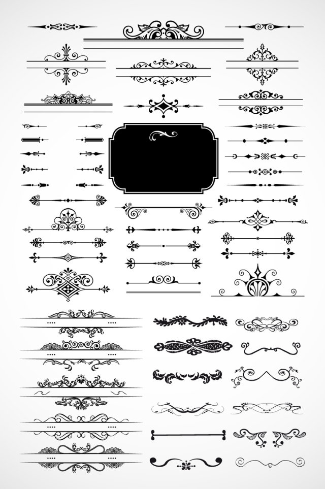 分割线边框边角矢量素材
