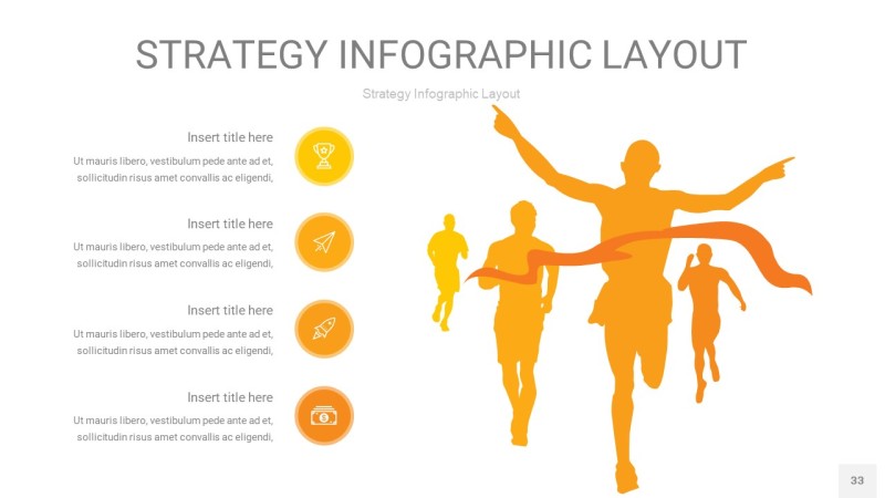 黄色战略计划统筹PPT信息图33