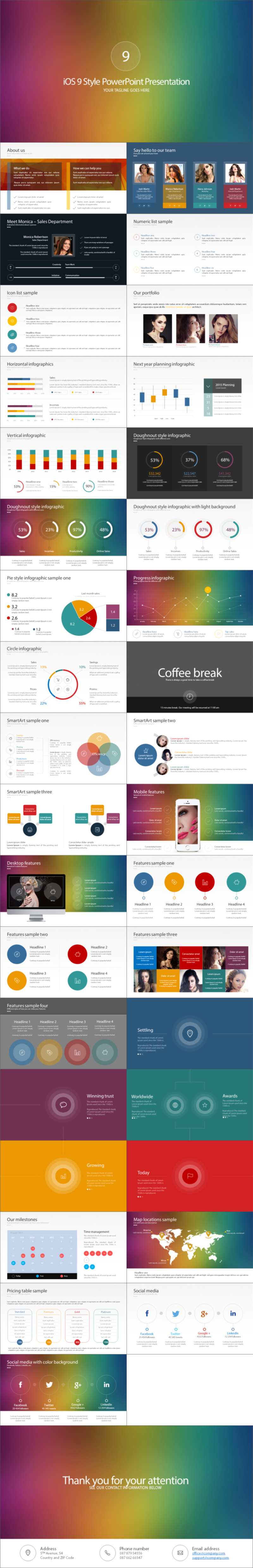 2017IOS风格商务风PPT模板