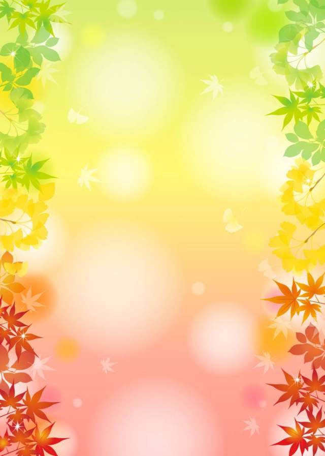 季节性放松的秋叶帧2
