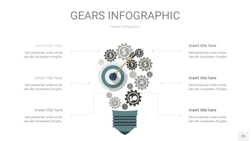 灰色齿轮PPT信息图20