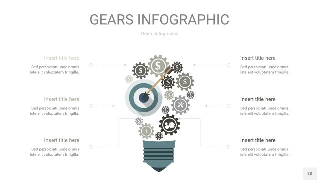 灰色齿轮PPT信息图20