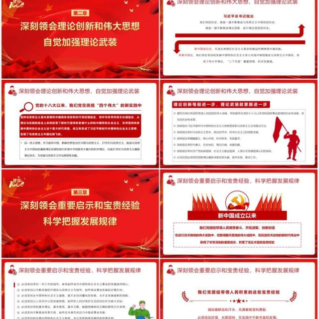 红色党政风从新中国史中汲取无穷智慧和力量教育培训PPT模板 红色党政风从新中国史中汲取无穷智慧和力量教育培训PPT模板