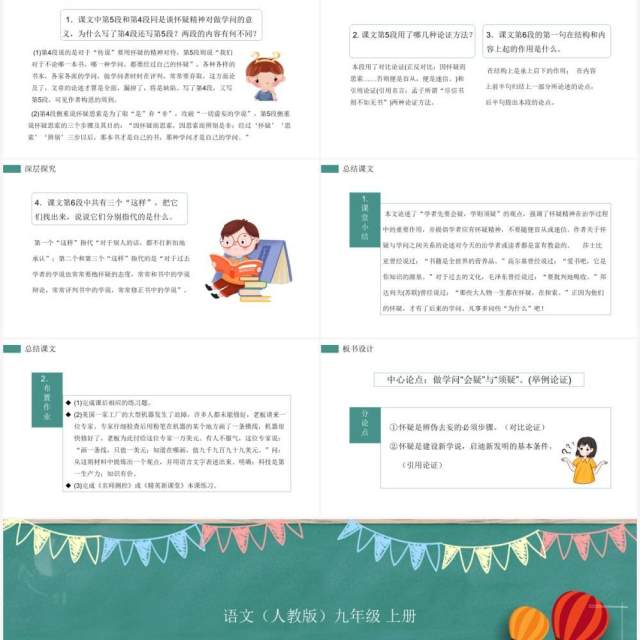 部编版九年级语文上册怀疑与学问课件PPT模板 部编版九年级语文上册怀疑与学问课件PPT模板