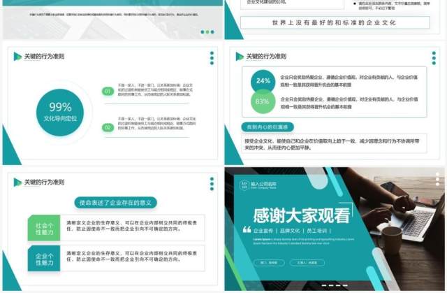 绿色商务风企业文化培训PPT通用模板 绿色商务风企业文化培训PPT通用模板