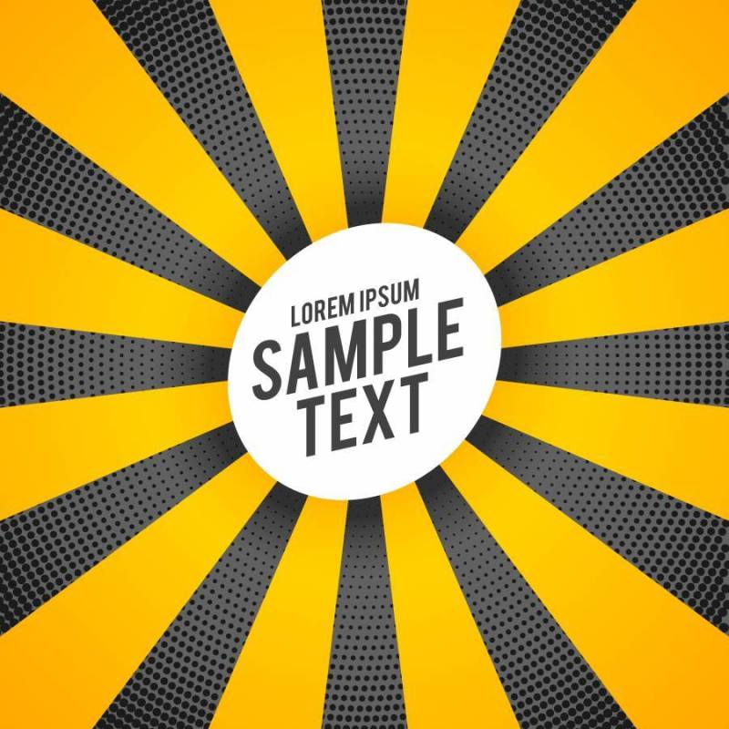 明亮的黄色光芒优雅的半色调背景