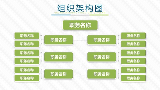 绿色组织结构PPT图表-15