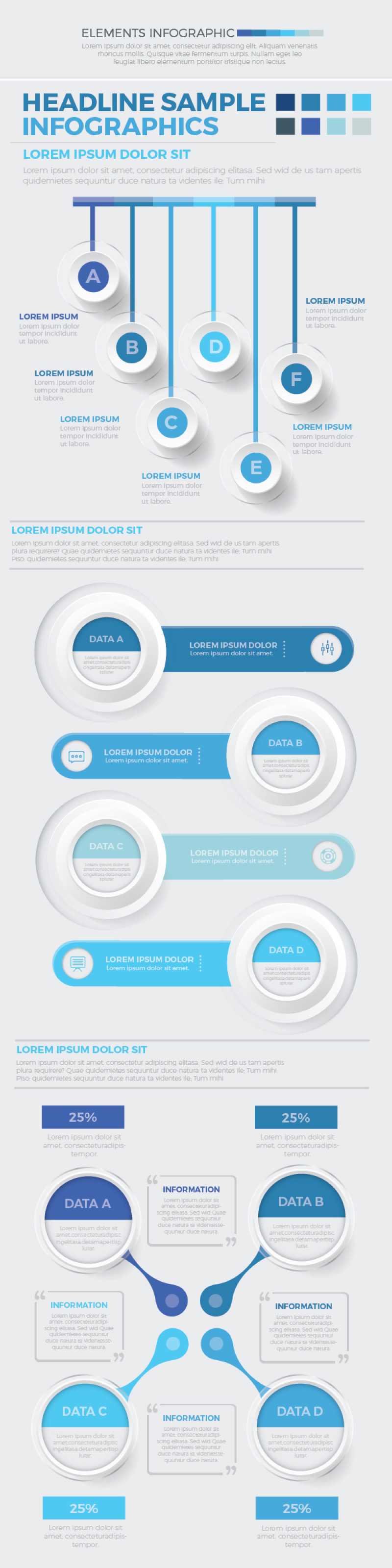 蓝色商业信息图形设计 Blue Business Infographics Design 蓝色商业信息图形设计 Blue Business Infographics Design