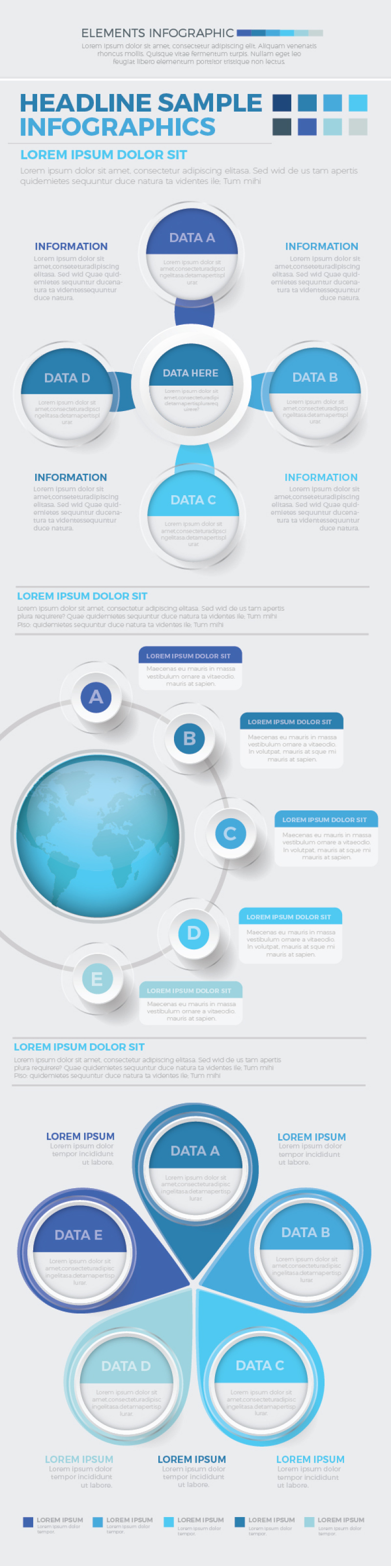 蓝色商业信息图形设计 Blue Business Infographics Design 蓝色商业信息图形设计 Blue Business Infographics Design