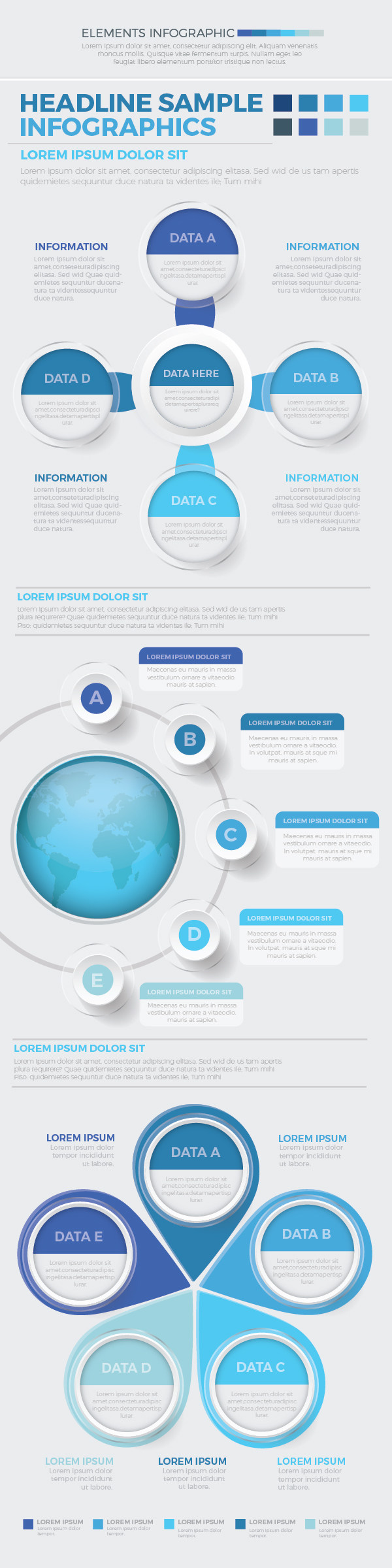 蓝色商业信息图形设计 Blue Business Infographics Design 蓝色商业信息图形设计 Blue Business Infographics Design
