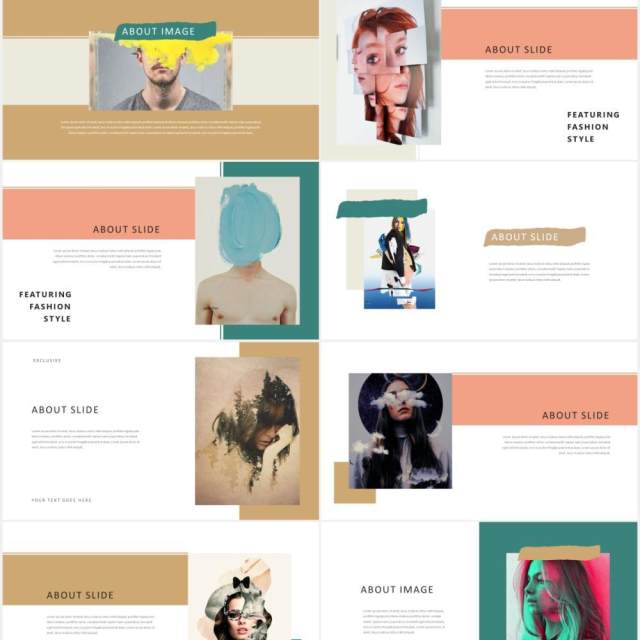 作品图片展示产品介绍PPT模板Lookbook Powerpoint Template 作品图片展示产品介绍PPT模板Lookbook Powerpoint Template