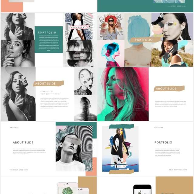 作品图片展示产品介绍PPT模板Lookbook Powerpoint Template 作品图片展示产品介绍PPT模板Lookbook Powerpoint Template