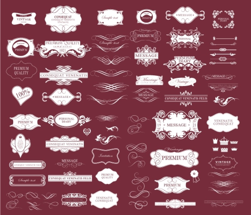 典雅的书法设计元素集34