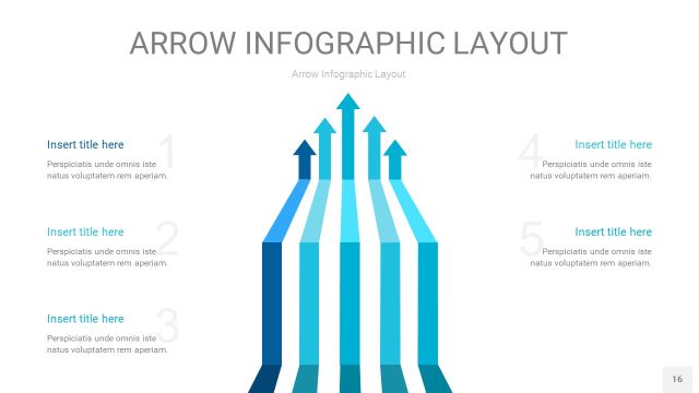 宝石蓝箭头PPT信息图表16