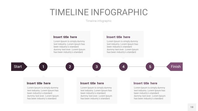 渐变紫色时间轴PPT信息图18