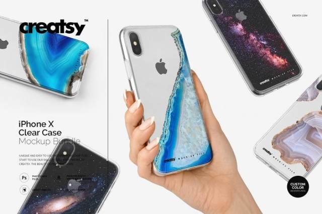 iPhone X 手机壳展示样机合集PSD素材源文件打包下载 iPhone X 手机壳展示样机合集PSD素材源文件打包下载